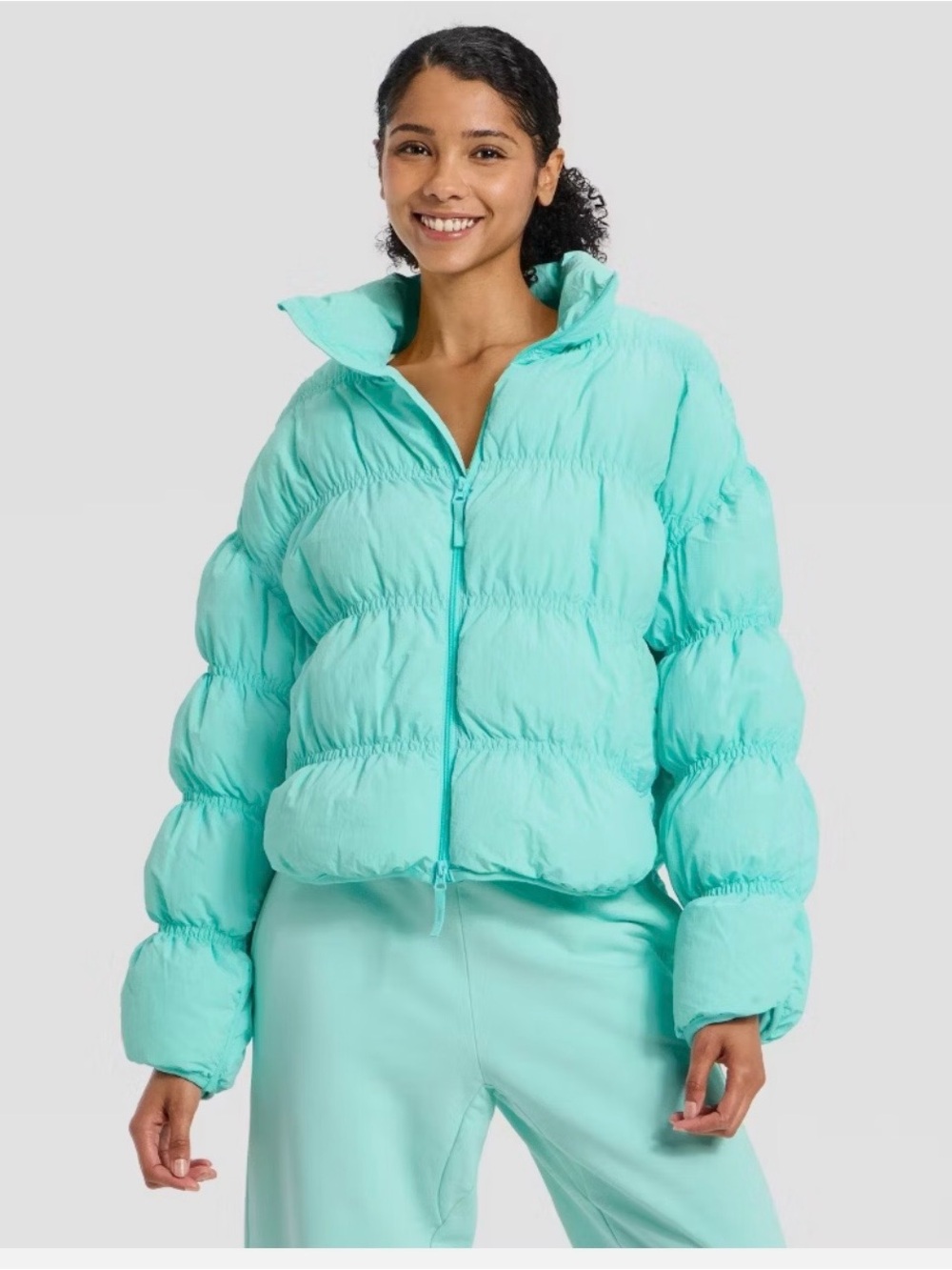 Light Aqua Puffer Jacket by Joy Lab from 🎯- Women's